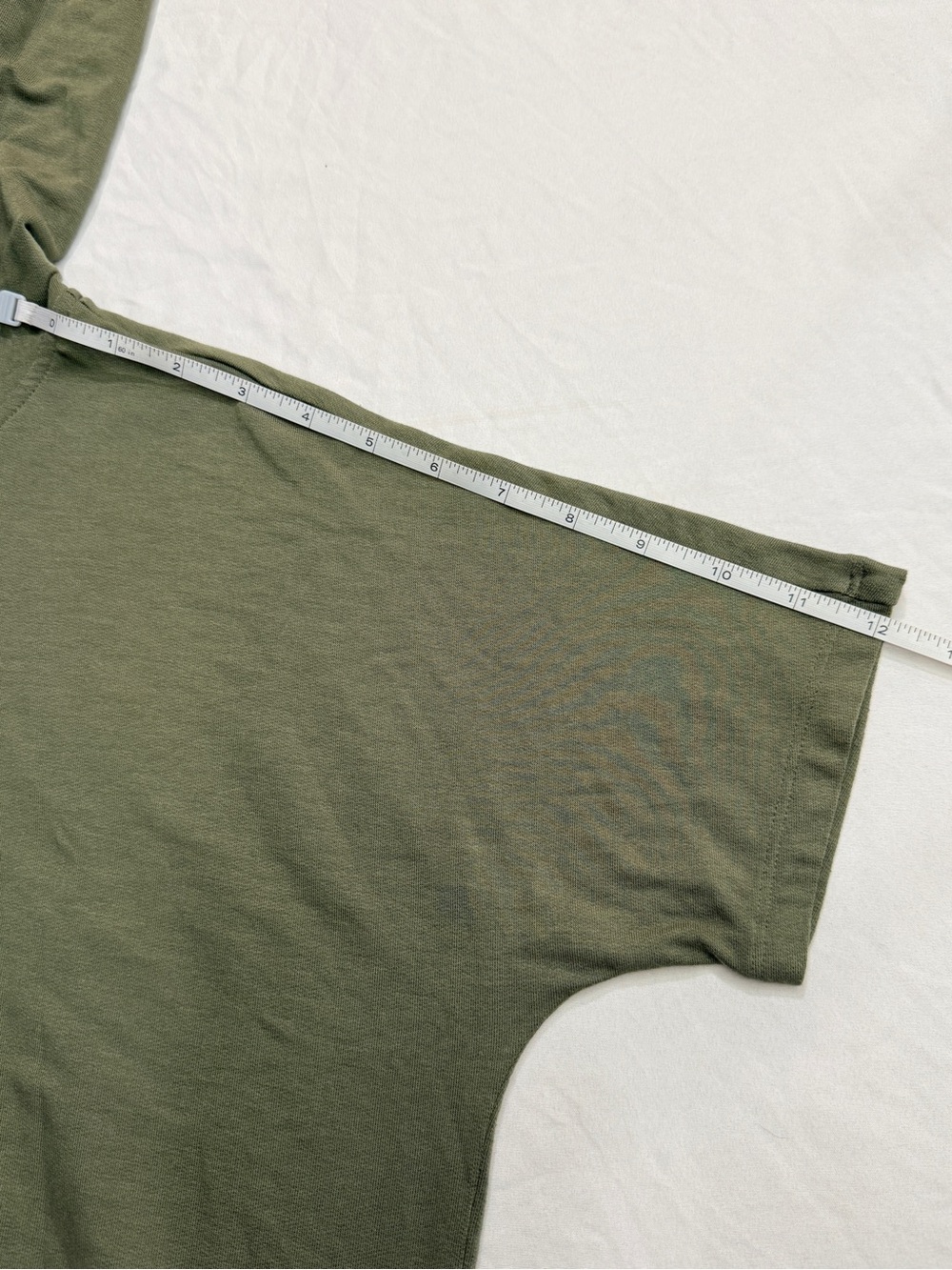 LOFT Outlet Women’s Olive Short-Sleeve Drawstring Hoodie Size S - Picture 8 of 9